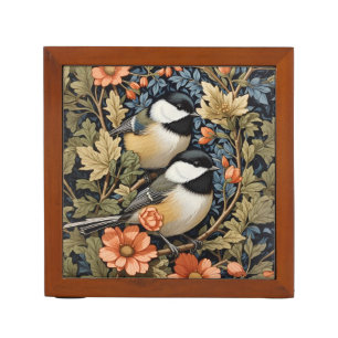 Two Beautiful Black-Capped Chickadees Desk Organizer