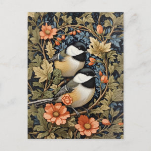 Two Beautiful Black-Capped Chickadees Postcard