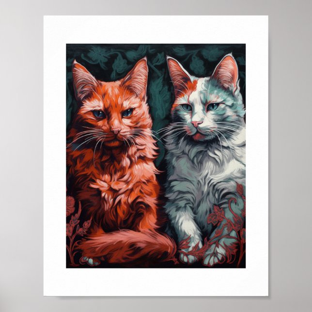 Two Beautiful Cats Poster (Front)