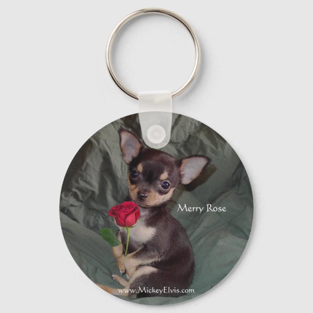Two Beautiful Roses Keychain (Front)