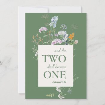 Two Become One Christian Wedding Invitation by My_Wedding_Bliss at Zazzle