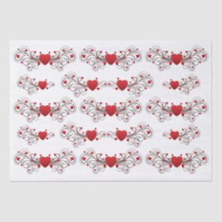 Two Become One Scrolled Hearts plain Tissue Paper