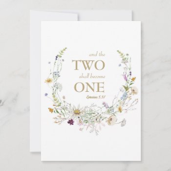 Two Become One Spring Flower Wedding Invitation by My_Wedding_Bliss at Zazzle