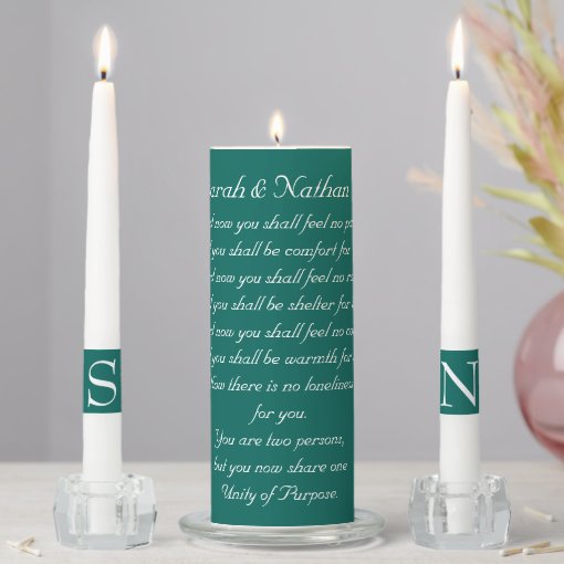 Two One WEDDING UNITY CANDLE SET Zazzle