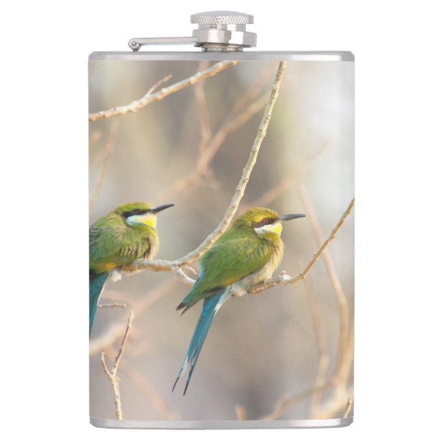 Two Bee-eaters Flask (Front)