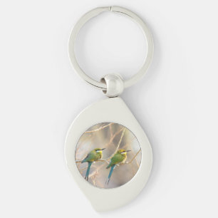 Two Bee-eaters Keychain