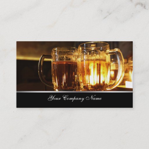 Customizable Two Beers  - Elegant Business Cards for bars