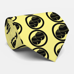 Two bells in a circle neck tie