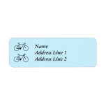 [ Thumbnail: Two Bicycle Silhouettes Address Label ]
