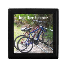 Two Bikes in a Rack Ceramic Tile Gift Box