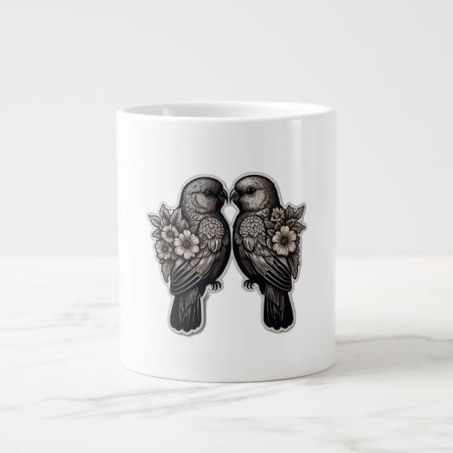 Two bird giant coffee mug