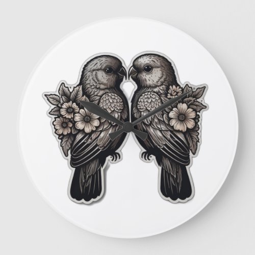 Two bird large clock