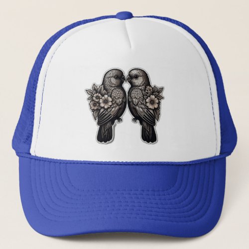 Two bird trucker hat