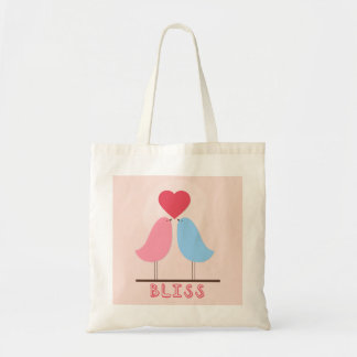 Two Birds and a heart Tote Bag