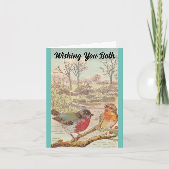 Two Birds Anniversary Greeting Card (Front)