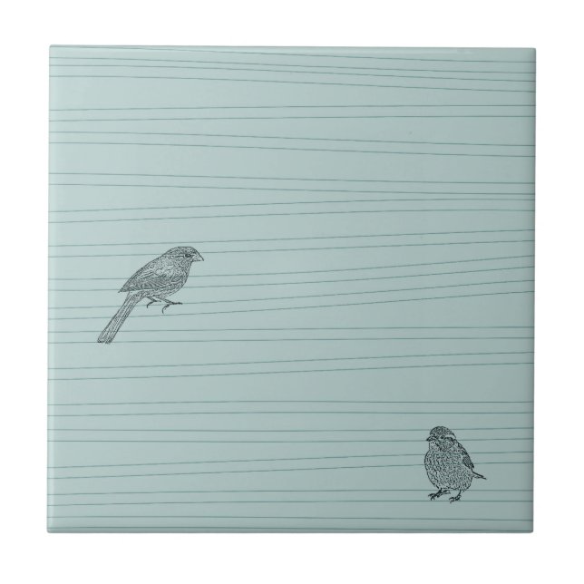 Two birds ceramic tile (Front)