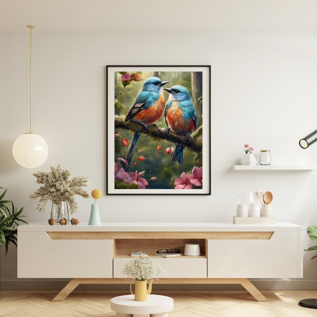 Two Birds in Love Photo Print (Two Birds in Love Photo Print)