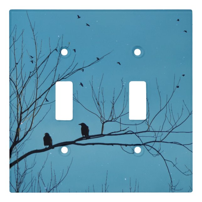 Two Birds On A Branch Light Switch Cover (Front)