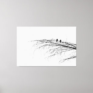 Two Birds On A Tree Canvas Print
