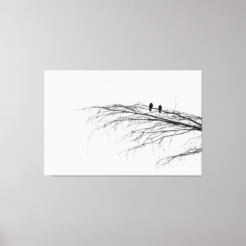 Two Birds On A Tree Canvas Print