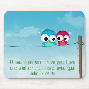 Two Birds on A Wire Mouse Pad