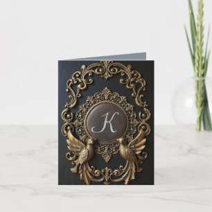 Two Birds Ornate Personalized Note Card