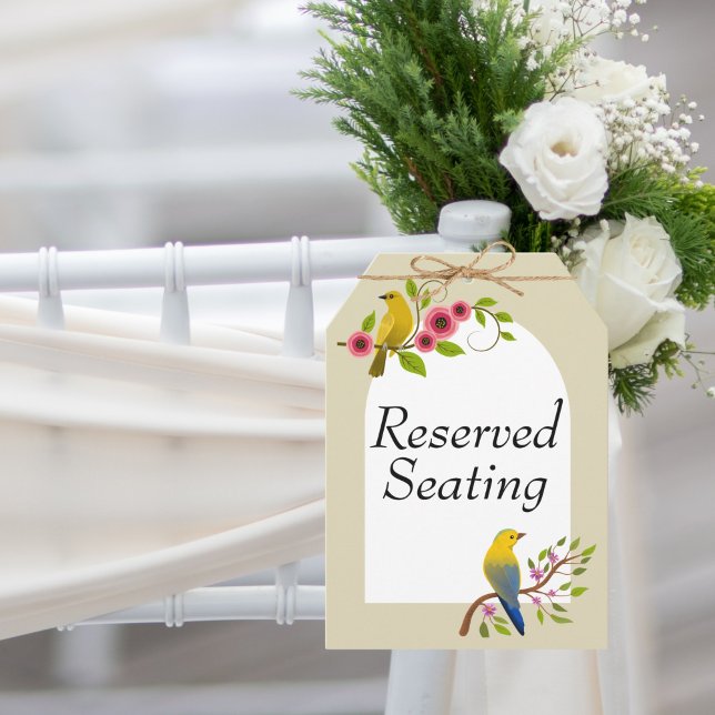 Two Birds Reserved Seating Wedding Large Tag (Creator Uploaded)