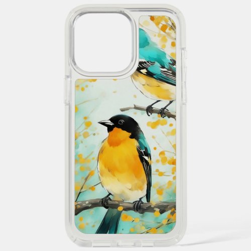 Two Birds Sitting on Tree Branch iPhone 15 Pro Max Case