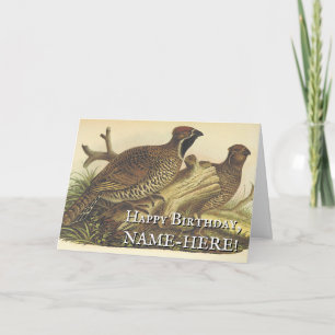 Two Birds, Vintage Look Birthday Greeting Card
