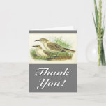 [ Thumbnail: Two Birds, Vintage Look, "Thank You!" Card ]