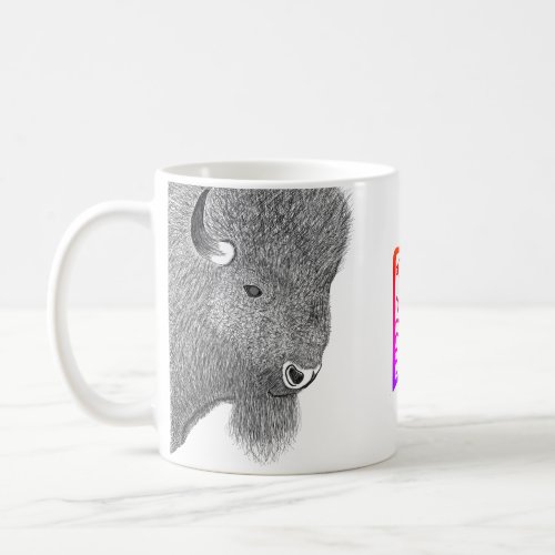 Two Bison with Creative Logo Mug