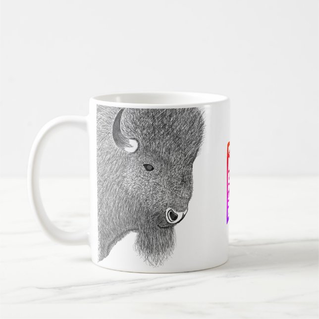 Two Bison with Creative Logo Mug (Left)