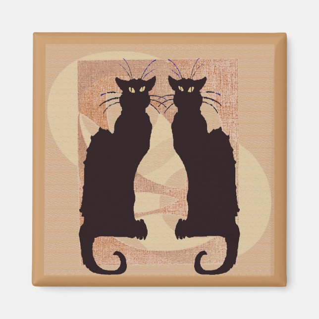 Two Black Cats Magnet (Front)