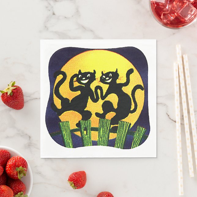 Two Black Cats Napkins (Creator Uploaded)