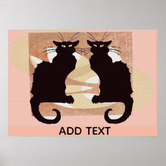 Two Black Cats Print