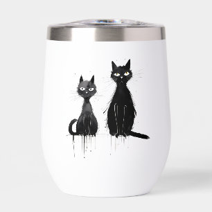 Two Black Cats Thermal Wine Tumbler