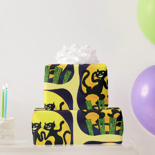 Two Black Cats Wrapping Paper