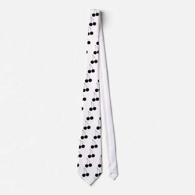 Two Black Cherries. Neck Tie (Front)