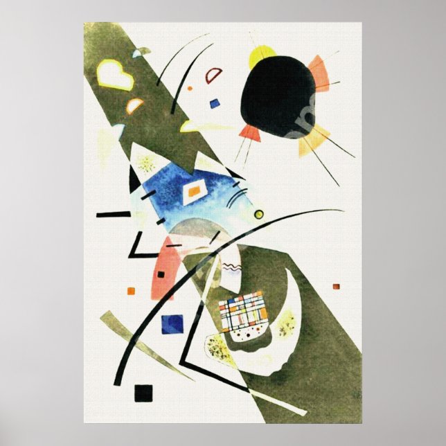 Two Black Spots - Wassily Kandinsky Modern Art  Poster (Front)