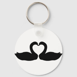 two black swans icon keychain