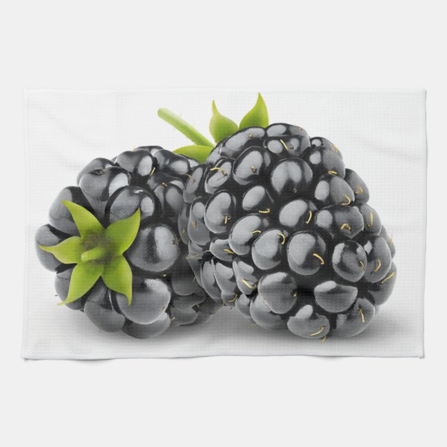 Two blackberries kitchen towel (Horizontal)