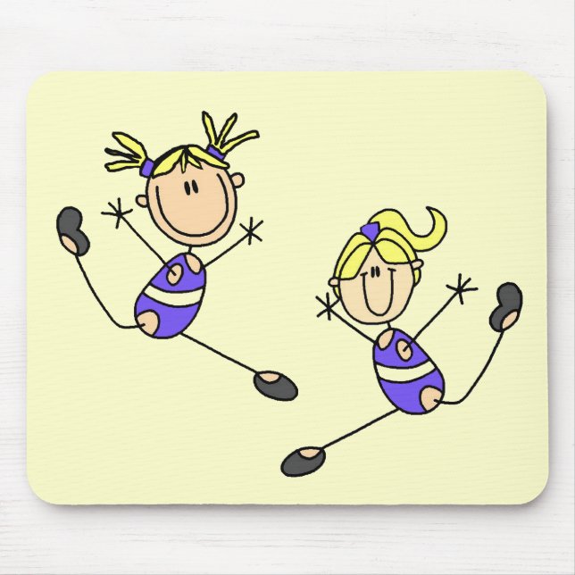 Two Blond Girl Gymnast Tshirts and Gifts Mouse Pad (Front)