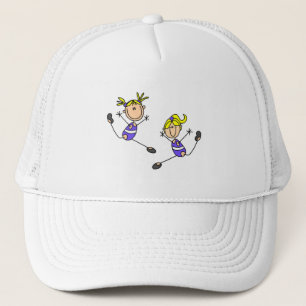 Two Blond Girl Gymnast Tshirts and Gifts Trucker Hat