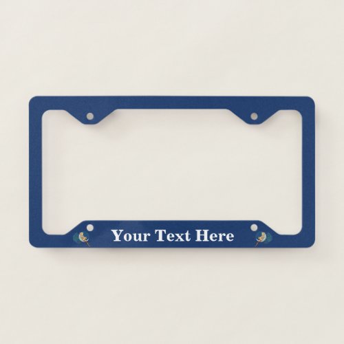 Two Blond Haired Fairies Silk Stockings Moon Blue License Plate Frame
