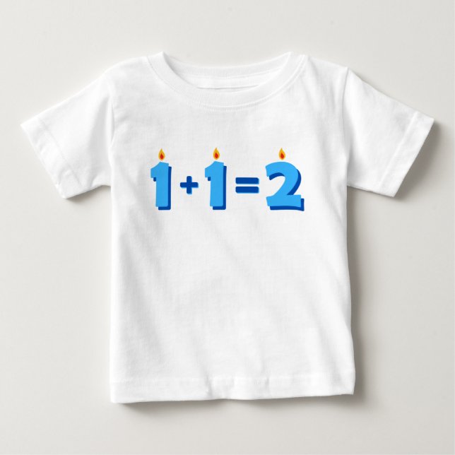 Two Blue 2nd Birthday Baby Boy T-Shirt (Front)