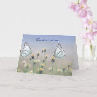 Two Blue Butterflies Twin Loss Sympathy Card