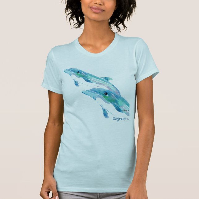 Two Blue Dolphins T-Shirt (Front)