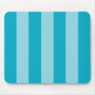 Two Blue Hues Striped Mouse Pad