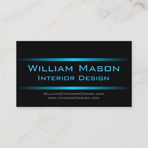 Two Blue Stripes Professional Business Card