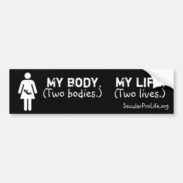 Two bodies. bumper sticker (Front)